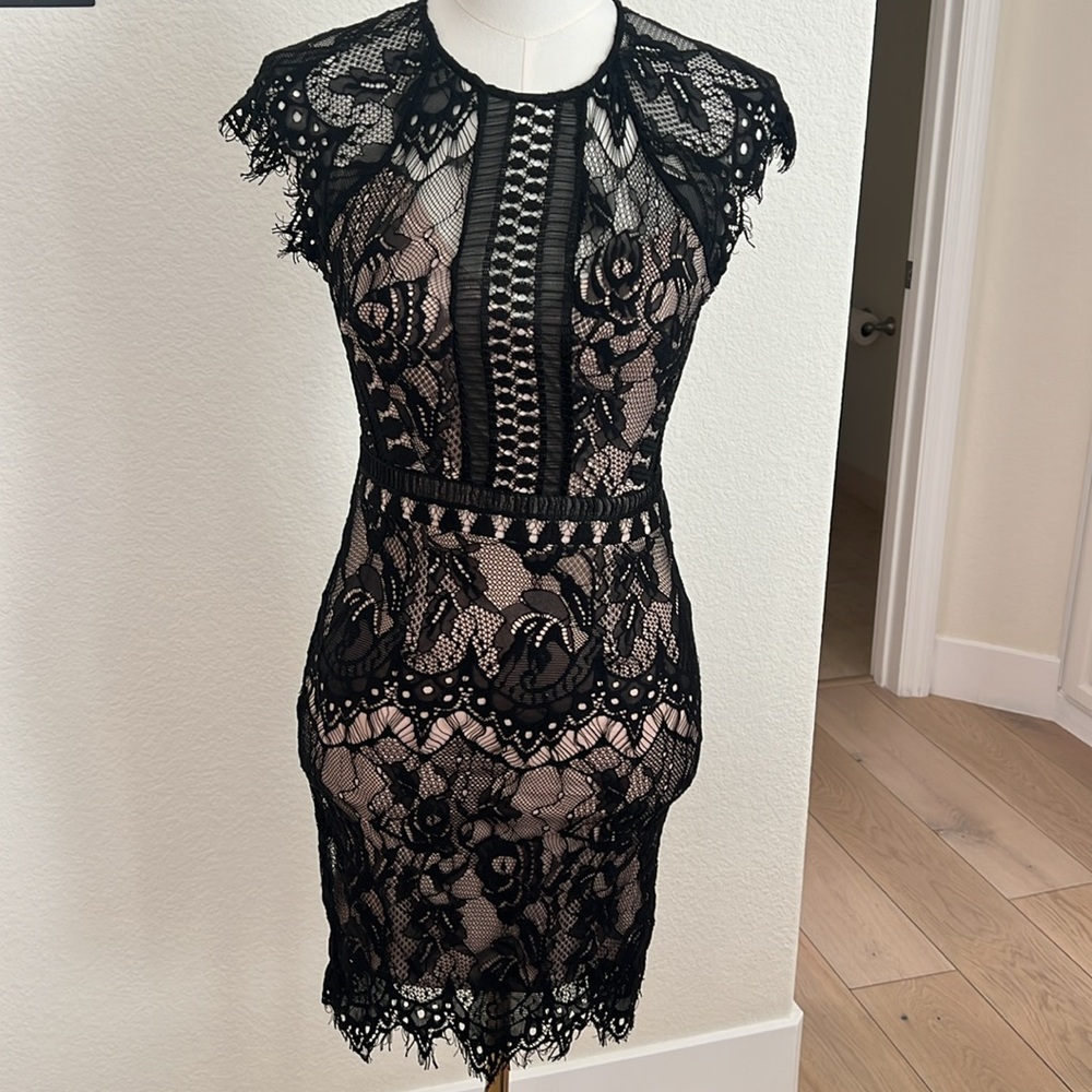 Black lace dress